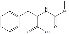 2-{[(methylamino)carbonyl]amino}-3-phenylpropanoic acid Struktur