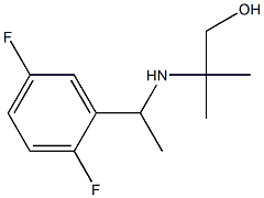 2-{[1-(2,5-difluorophenyl)ethyl]amino}-2-methylpropan-1-ol Struktur