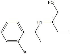 2-{[1-(2-bromophenyl)ethyl]amino}butan-1-ol Struktur