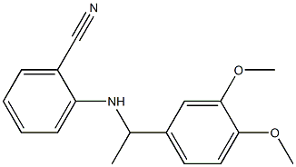 2-{[1-(3,4-dimethoxyphenyl)ethyl]amino}benzonitrile Struktur