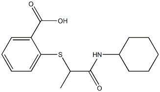 2-{[1-(cyclohexylcarbamoyl)ethyl]sulfanyl}benzoic acid Struktur