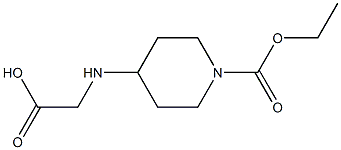 2-{[1-(ethoxycarbonyl)piperidin-4-yl]amino}acetic acid Struktur