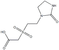 2-{[2-(2-oxoimidazolidin-1-yl)ethane]sulfonyl}acetic acid Struktur