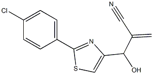 2-{[2-(4-chlorophenyl)-1,3-thiazol-4-yl](hydroxy)methyl}prop-2-enenitrile Struktur