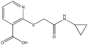 2-{[2-(cyclopropylamino)-2-oxoethyl]thio}nicotinic acid Struktur