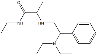 2-{[2-(diethylamino)-2-phenylethyl]amino}-N-ethylpropanamide Struktur