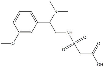 2-{[2-(dimethylamino)-2-(3-methoxyphenyl)ethyl]sulfamoyl}acetic acid Struktur