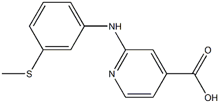 2-{[3-(methylsulfanyl)phenyl]amino}pyridine-4-carboxylic acid Struktur