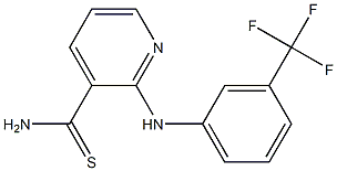 2-{[3-(trifluoromethyl)phenyl]amino}pyridine-3-carbothioamide Struktur