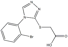 2-{[4-(2-bromophenyl)-4H-1,2,4-triazol-3-yl]sulfanyl}acetic acid Struktur