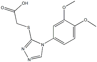 2-{[4-(3,4-dimethoxyphenyl)-4H-1,2,4-triazol-3-yl]sulfanyl}acetic acid Struktur