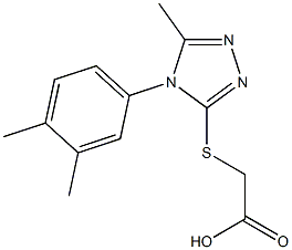 2-{[4-(3,4-dimethylphenyl)-5-methyl-4H-1,2,4-triazol-3-yl]sulfanyl}acetic acid Struktur