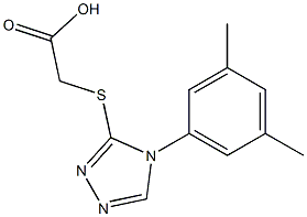 2-{[4-(3,5-dimethylphenyl)-4H-1,2,4-triazol-3-yl]sulfanyl}acetic acid Struktur