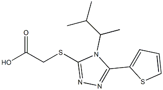 2-{[4-(3-methylbutan-2-yl)-5-(thiophen-2-yl)-4H-1,2,4-triazol-3-yl]sulfanyl}acetic acid Struktur