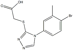 2-{[4-(4-bromo-3-methylphenyl)-4H-1,2,4-triazol-3-yl]sulfanyl}acetic acid Struktur