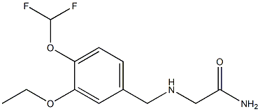 2-{[4-(difluoromethoxy)-3-ethoxybenzyl]amino}acetamide Struktur