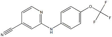 2-{[4-(trifluoromethoxy)phenyl]amino}pyridine-4-carbonitrile Struktur