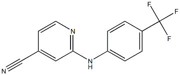 2-{[4-(trifluoromethyl)phenyl]amino}pyridine-4-carbonitrile Struktur