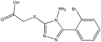 2-{[4-amino-5-(2-bromophenyl)-4H-1,2,4-triazol-3-yl]sulfanyl}acetic acid Struktur