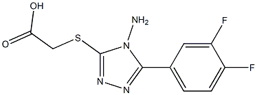 2-{[4-amino-5-(3,4-difluorophenyl)-4H-1,2,4-triazol-3-yl]sulfanyl}acetic acid Struktur