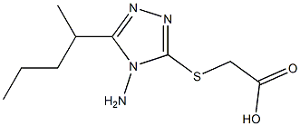 2-{[4-amino-5-(pentan-2-yl)-4H-1,2,4-triazol-3-yl]sulfanyl}acetic acid Struktur