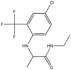 2-{[4-chloro-2-(trifluoromethyl)phenyl]amino}-N-ethylpropanamide Struktur