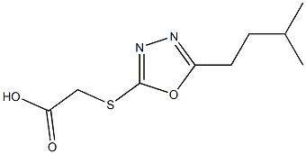 2-{[5-(3-methylbutyl)-1,3,4-oxadiazol-2-yl]sulfanyl}acetic acid Struktur