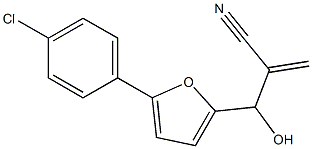 2-{[5-(4-chlorophenyl)furan-2-yl](hydroxy)methyl}prop-2-enenitrile Struktur