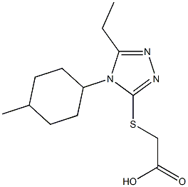 2-{[5-ethyl-4-(4-methylcyclohexyl)-4H-1,2,4-triazol-3-yl]sulfanyl}acetic acid Struktur