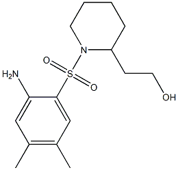 2-{1-[(2-amino-4,5-dimethylbenzene)sulfonyl]piperidin-2-yl}ethan-1-ol Struktur