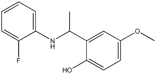 2-{1-[(2-fluorophenyl)amino]ethyl}-4-methoxyphenol Struktur