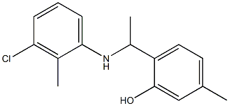 2-{1-[(3-chloro-2-methylphenyl)amino]ethyl}-5-methylphenol Struktur