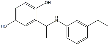 2-{1-[(3-ethylphenyl)amino]ethyl}benzene-1,4-diol Struktur