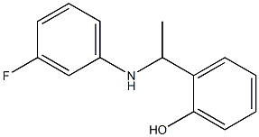 2-{1-[(3-fluorophenyl)amino]ethyl}phenol Struktur