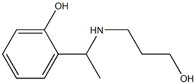 2-{1-[(3-hydroxypropyl)amino]ethyl}phenol Struktur