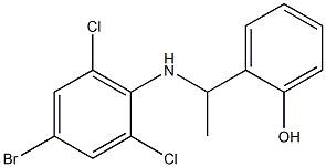 2-{1-[(4-bromo-2,6-dichlorophenyl)amino]ethyl}phenol Struktur