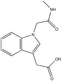 2-{1-[(methylcarbamoyl)methyl]-1H-indol-3-yl}acetic acid Struktur