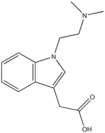 2-{1-[2-(dimethylamino)ethyl]-1H-indol-3-yl}acetic acid Struktur