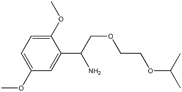 2-{1-amino-2-[2-(propan-2-yloxy)ethoxy]ethyl}-1,4-dimethoxybenzene Struktur