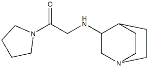 2-{1-azabicyclo[2.2.2]octan-3-ylamino}-1-(pyrrolidin-1-yl)ethan-1-one Struktur