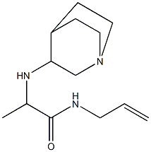 2-{1-azabicyclo[2.2.2]octan-3-ylamino}-N-(prop-2-en-1-yl)propanamide Struktur