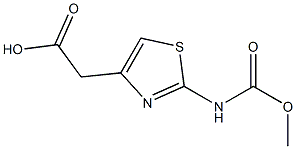 2-{2-[(methoxycarbonyl)amino]-1,3-thiazol-4-yl}acetic acid Struktur