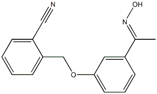 2-{3-[1-(hydroxyimino)ethyl]phenoxymethyl}benzonitrile Struktur