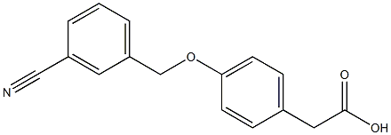 2-{4-[(3-cyanophenyl)methoxy]phenyl}acetic acid Struktur