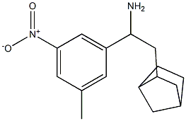 2-{bicyclo[2.2.1]heptan-2-yl}-1-(3-methyl-5-nitrophenyl)ethan-1-amine Struktur