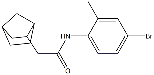 2-{bicyclo[2.2.1]heptan-2-yl}-N-(4-bromo-2-methylphenyl)acetamide Struktur