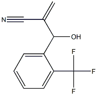 2-{hydroxy[2-(trifluoromethyl)phenyl]methyl}prop-2-enenitrile Struktur