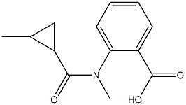 2-{methyl[(2-methylcyclopropyl)carbonyl]amino}benzoic acid Struktur