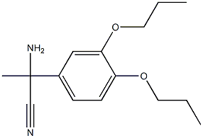 2-amino-2-(3,4-dipropoxyphenyl)propanenitrile Struktur