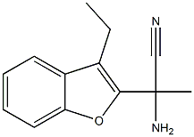 2-amino-2-(3-ethyl-1-benzofuran-2-yl)propanenitrile Struktur